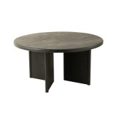 DINING TABLE ROUND BLACK TEAKWOOD 150 - DINING TABLES